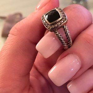 David Yurman Albion Ring-Black Onyx and diamonds